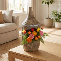 Artikel Decoratief beeld Paulownia hout Ø15cm H39cm