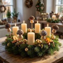 Artikel Bloemplug kegel paddestoel sierplug Advent 4,5cm 12 st