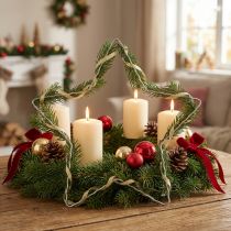 Artikel Draadster golfring sterren voor kerstkrans 20cm 10 st