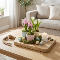 Artikel Decoratief dienblad echt hout met handvat houten dienblad L38cm
