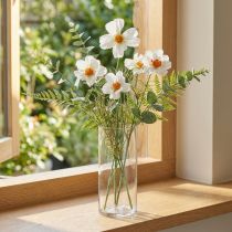 Artikel Kunstbloemen Cosmea witte zijden bloemen H51cm 3 st