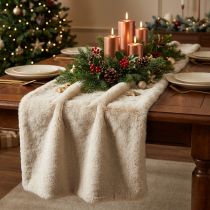 Artikel Tafelloper imitatiebont beige, tafelband sierbont 15×200cm