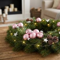 Artikel Mini kerstboomballen glas lichtpaars Ø2,5cm 22 st