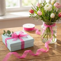 Artikel Cadeaulint, ideaal voor creatief inpakken van cadeaus en doe-het-zelfprojecten, 2,5 cm breed, 20 m lang