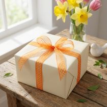 Artikel Cadeaulint met stippen voor een elegante cadeauverpakking, 1,5 cm breed, 20 m lang