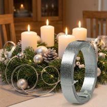 Artikel Aluminium plat draadlint, mat zilver, 20 mm x 5 m - decoratief lint, knutselen, doe-het-zelf