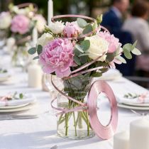 Artikel Aluminium plat draad, roze, 5mm, 10m, bloemstukken, knutseldraad