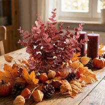 Artikel Herfstdecoratie eucalyptustak rood kunst eucalyptus 36cm