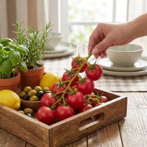 Artikel Decoratieve tomaten trostomaatjes op pluim Ø3,5cm