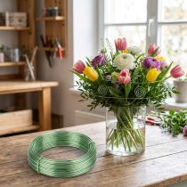Artikel Decoratief aluminiumdraad voor bloemstukken en knutselideeën.