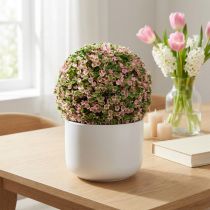 Artikel Decoratieve bol roze groene kunstbloembal Ø18cm 1 st