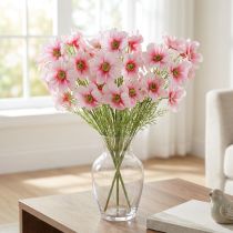 Artikel Kunst Cosmos Bloemen Roze 77cm Decoratieve Bloemen Kunstplanten Zijden Bloemen Set van 3