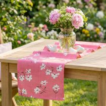 Artikel Decoratiestof bloemen roze 30 cm x 3 m