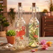 Artikel Decoratieve LED-flamingofles 37,5 cm, warm wit, 2 stuks