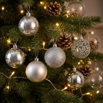 Artikel Kerstbal zilver Ø6cm 16 st
