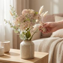 Artikel Decoratieve tak steenkruid lichtroze 58cm