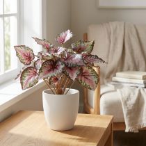Artikel Kunstmatige begonia bush groen, violet 34cm