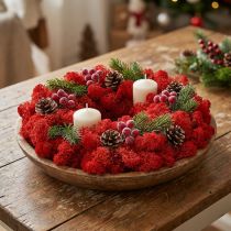 Artikel Deco mos rood rendiermos voor knutselen 400g