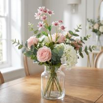 Artikel Grote Masterwort Kunstmatige Astrania Zijde Bloem Wit Roze L61cm