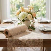 Artikel Deco fleece tafelloper Sizoweb beige 30cm 25m