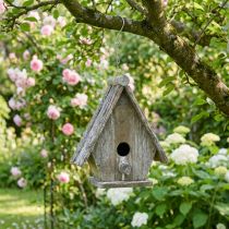 Artikel Decoratief vogelhuisje om op te hangen Vogelhuisje Deco Grijs H22cm