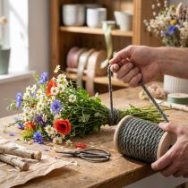 Artikel Jute lint jute koord koord jute decoratie antraciet Ø7mm 5m