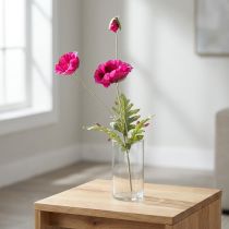 Artikel Kunstklaprozen decoratieve zijden bloemen roze 70cm