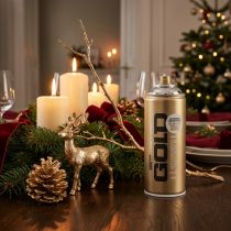 Artikel Decoratieve spray met zilverkleurig chroomeffect voor binnengebruik, Montana spuitbussen van 400 ml.