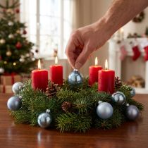 Artikel Mini kerstballen glas blauw mat metallic 40mm 32 stuks