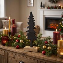 Artikel Kerstdecoratie kerstboom hout metalen tafeldecoratie H27cm