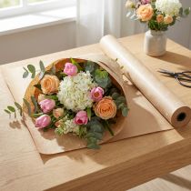 Artikel Manchetpapier vloeipapier natuurlijke bloemen 25cm 100m