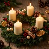 Artikel Stompkaarsen crème Adventkaarsen klein 70/50mm 24 st