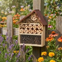 Artikel Insectenhotel Bruin Insectenhuis Hout 25cmx8,5cmx32cm
