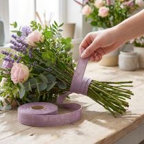 Artikel Decoratief lint naturel paars linnen lint 25mm 20m
