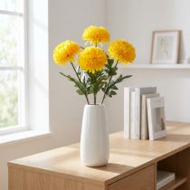 Artikel Dahlia kunstdecoratiebloemen gele bloesem L64cm, set van 3
