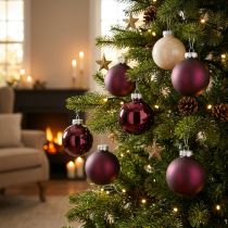 Artikel Kerstboomballen van glas Berry Mix Ø7,5cm 12 st