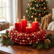 Artikel Adventskrans roodgouden bollenkrans Kerstmis Ø33cm