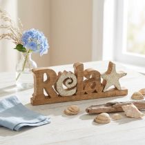 Artikel Maritieme tafeldecoratie “Relax” standaard mangohout 28×10cm