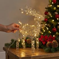 Artikel LED Rendier Metalen Kerstdecoratie Binnen Goud H40cm