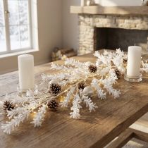 Artikel Kunstmatige wintertak decoratie vorst winterdecoratie wit 124cm