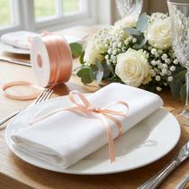 Artikel Cadeaulint satijnen lint decoratief lint zalm 3mm 50m