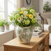 Artikel Vaas met verfijnd plantenmotief voor huisdecoratie, 19 cm