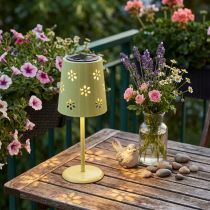Artikel Solar LED-tafellamp met bloemenmotief, sfeervolle buitenverlichting, 28 cm