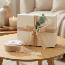 Artikel Fluwelen lint decoratief lint fluwelen cadeaulint beige 40mm 8m
