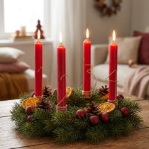 Artikel Kaarsdecoratie Advent cijfers 1-4 mat goud metaal H10cm 4 stuks