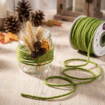 Artikel Wick draad wol koord vilt koord mosgroen 3mm 100m