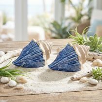 Artikel Schelpdecoratie Maritiem Keramiek Blauw Beige 16,5×11×9,5cm 2 st.