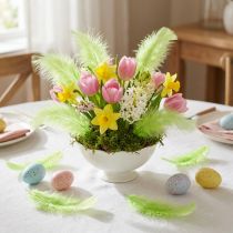 Artikel Veren om te knutselen in lichtgroene verendecoratie 5-10 cm 20 g