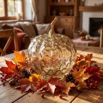 Artikel Pompoendecoratie glas glazen pompoen tafeldecoratie herfst Ø14cm H19cm
