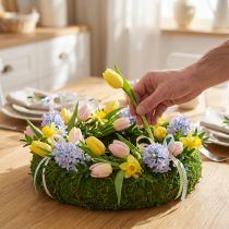 Artikel Moskrans als veelzijdige basis voor creatieve bloemstukken en decoratie-ideeën, 20 cm, 4 stuks